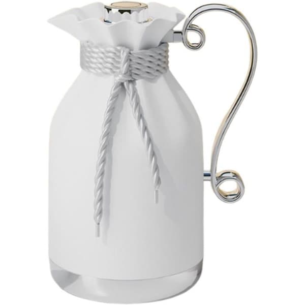 Kaffekande, tekande, 950 ml, isoleret, glaskedel, arabisk, til hjemmet, sammenkomster, helligdage, hvid