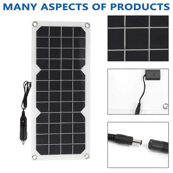 Bil Van Båd Campingvogn Vedligeholdelses Batterioplader Solcellepanel