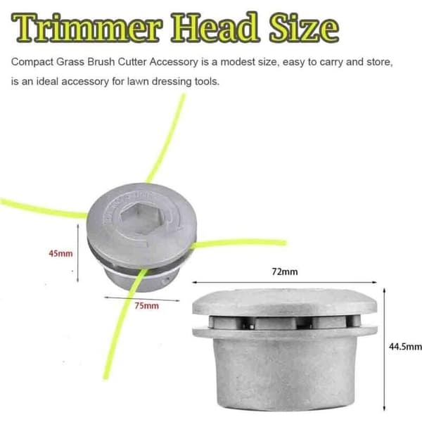 AIMOONSA Universal Trimmerhode. 4-linjers Trimmerhode. Aluminium Trimmerhode, Trimmertilbehør for Gressklippere. 72 x 44,5 mm