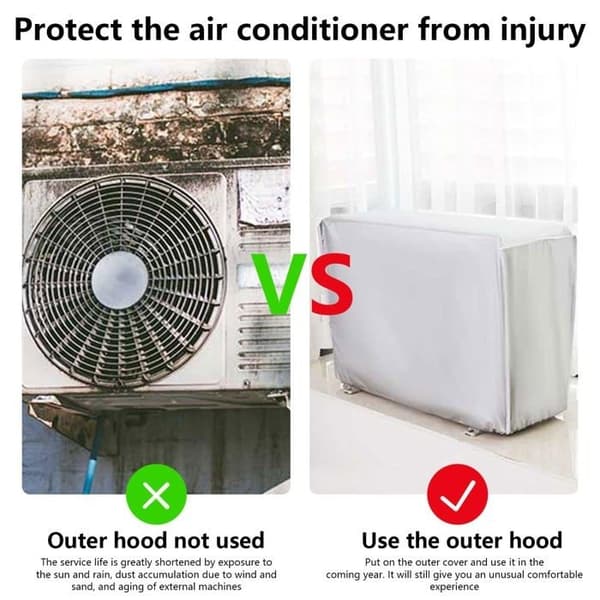 Outdoor Air Conditioner Cover, Dustproof, Snowproof, Waterproof, 94*40*73cm