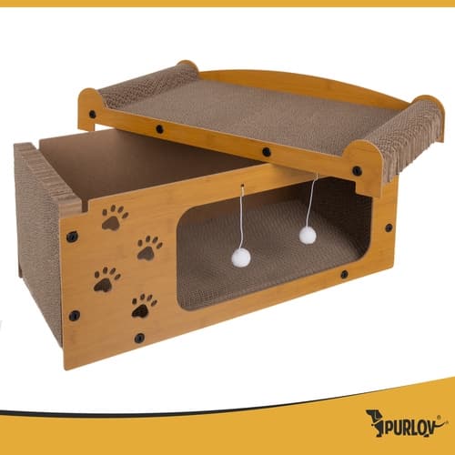 Cat Tree Two-Story - Scratching Furniture with Den