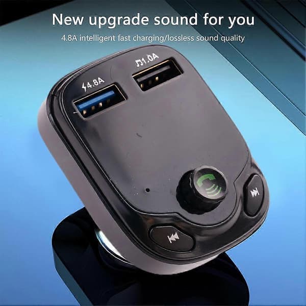 Dual USB Biloplader Trådløs Bluetooth 5.0FM Transmitter Radio Modulator
