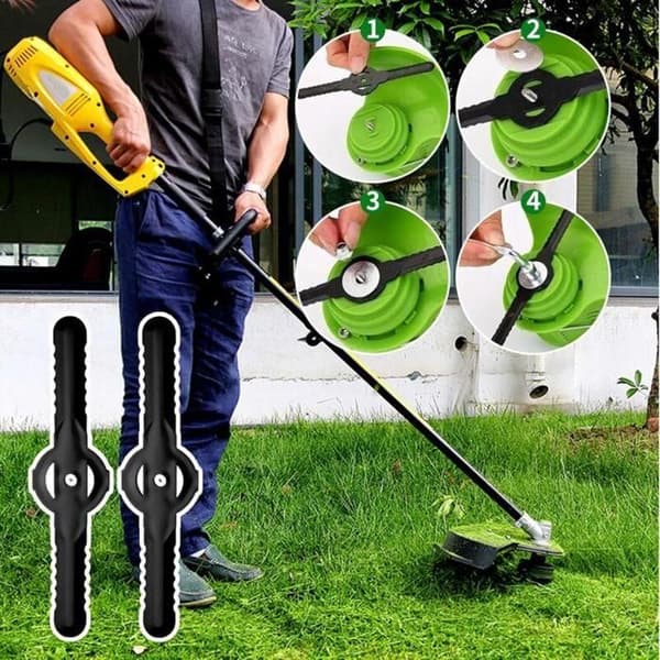 100 plastikblade, 14 cm, tilbehør til have- og græstrimmer