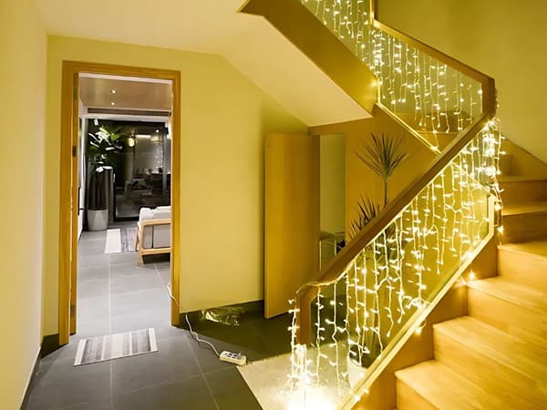 String lights 300 LED - Warm white curtain USB