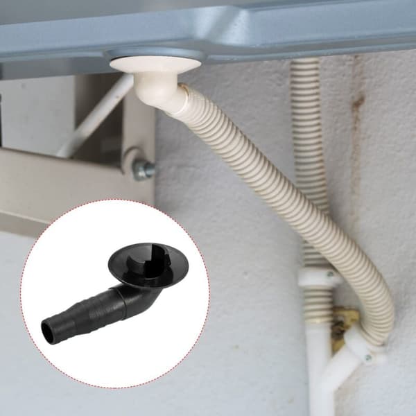 AIMOONSA Aircondition Afløbsslange Stik 19mm Albuerør Fitting Erstatningsdel Tilbehør til Mini-Split Vindues AC. Sort, 3-pak