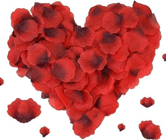 3000 Pieces Artificial Rose Petals Artificial Flowers for Valentine's Day, Anniversaries (Red)