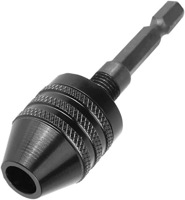 Keyless Electric Converter Chuck Adapter with 0.8 to 8 mm Hex Shank