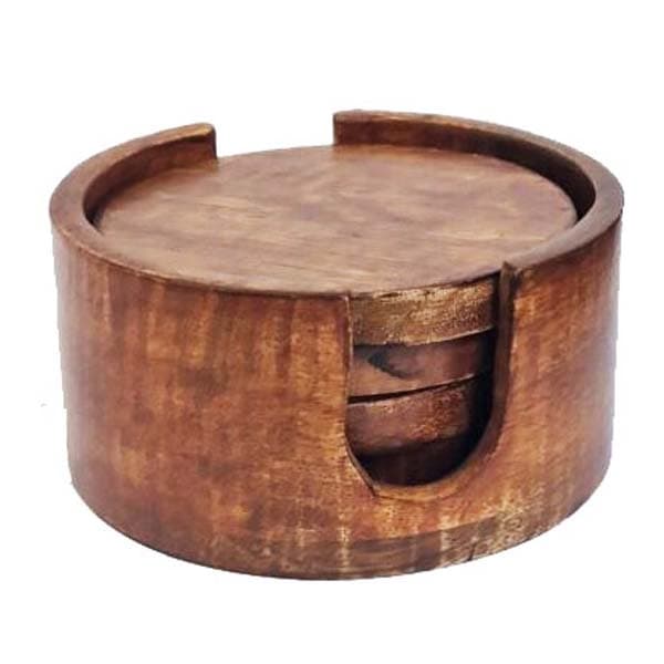 Wooden Coasters with Holder