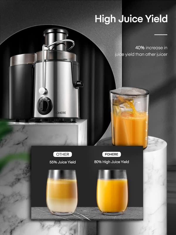 Grönsaks- och fruktjuicer, 3-hastighetskontrolljuicer, lätt att rengöra