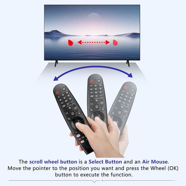 2025 Latest Model Voice-Controlled Magic Remote Replacement for LG TV No voice function Compatible with LG Smart OLED AKB75855501 AN-MR24gn