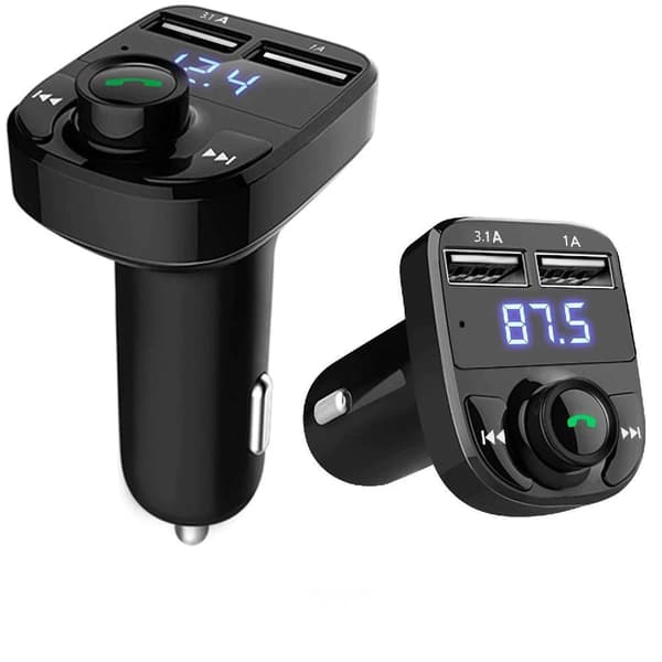 Bluetooth FM-sender & Biloplader - USB-oplader