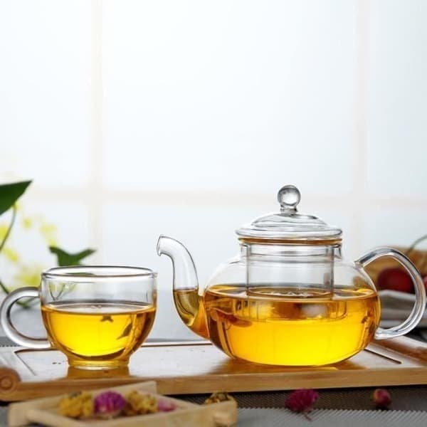 Hot Sale 600ml Clear Heat Resistant Glass Pitcher with Lid Infuser Filter