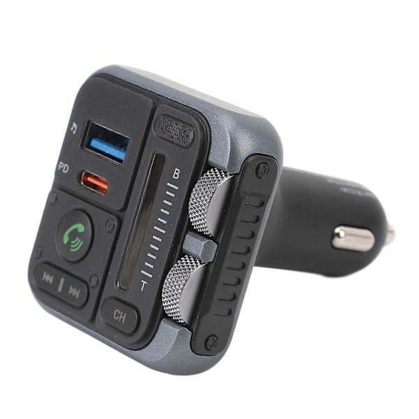 Type C USB billader med Bluetooth-sender og MP3-spiller