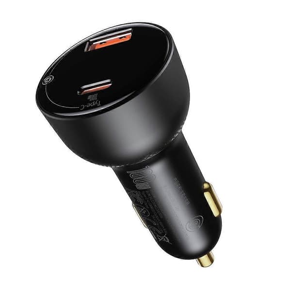 Snabb, kraftfull USB / USB-C billaddare PPS QC PD 100W svart