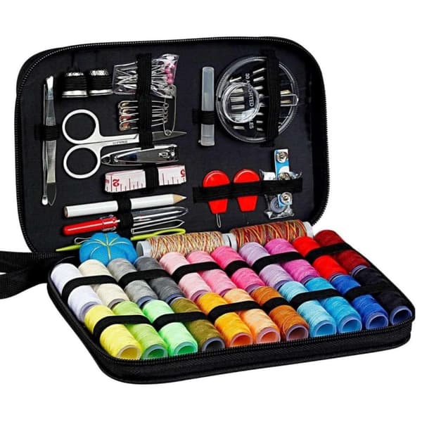 Large Sewing Kit with 24 Thread Colors, 98 Pieces Total