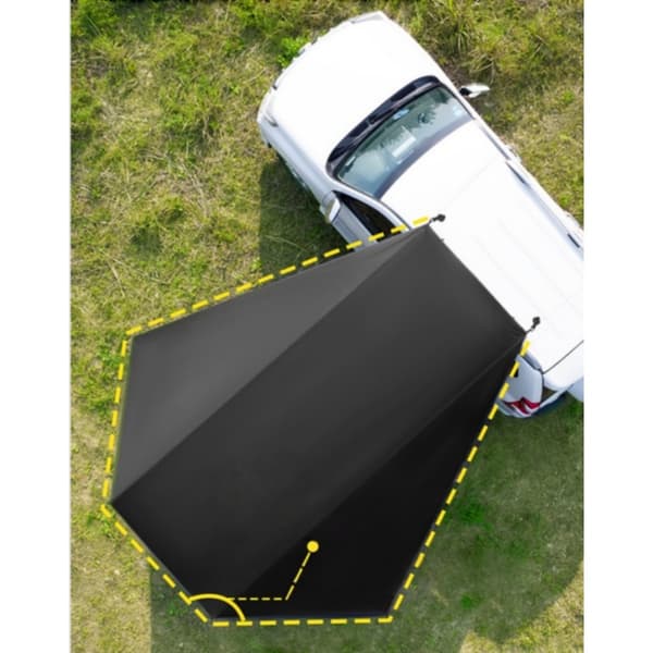 Portable SUV Car Tent for Tailgate - Camping Awning with Suction Cups & Ground Stakes, Compatible with SUV Models