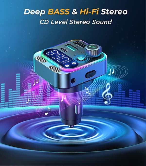 Mp3 Bil Afspiller BT Bil Fm Transmitter Usb QC3.0 PD Hurtig Oplader Bil Fm Transmitter
