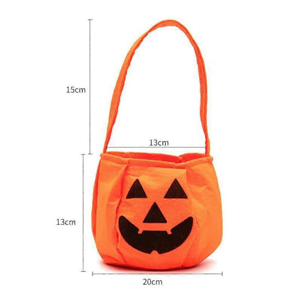 2 Halloween Pumpaformade Godispåsar, Godisväskor, Barnpyssel, Barnkalastillbehör