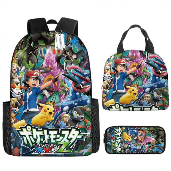 2026 Latest Model Pokémon Backpack Set Includes School Bag, Lunch Bag, and Pencil Case 6