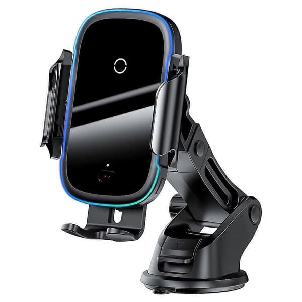 Automatisk elbilholder Qi trådløs oplader 15W sort