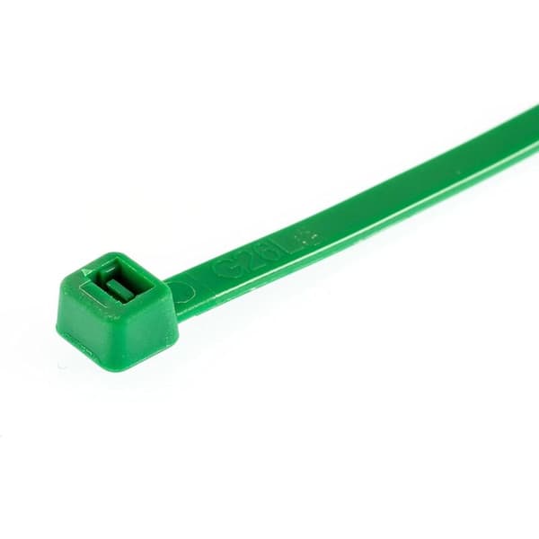 Nylon Kabelbindere - 100 mm x 2,5 mm - Grøn - Små Kabelbindere - Kabelklemmer - Pakke med 100