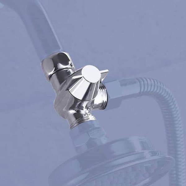 3-veis solid messingventil. 3-veis omkoblingsventil. 3-veis dusjfordelingsventil. G1/2\" T-adapterventil. For dusjhode og dusjarmfordeler