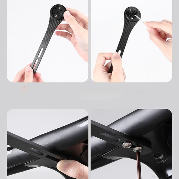 Cykelbeslag i kulfiber til Garmin/Wahoo/Bryton