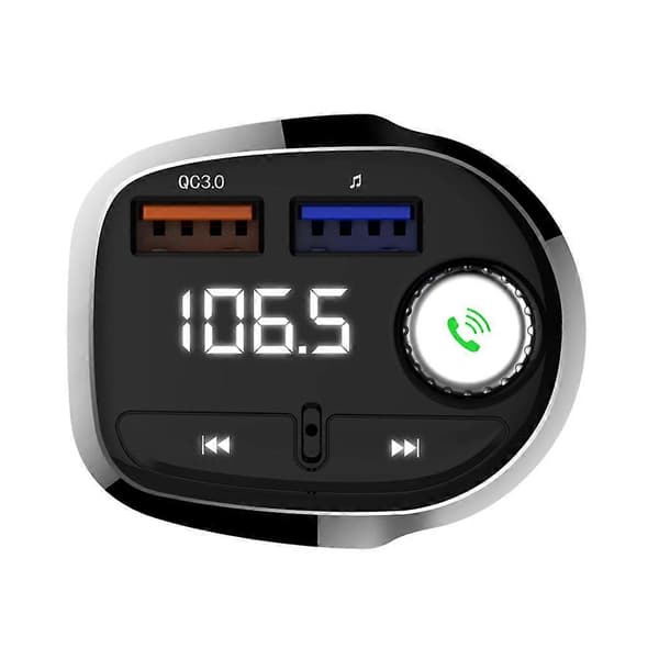 Bil MP3-afspiller Bluetooth Bilsæt FM-sender Håndfri Opkald Dobbelt USB-biloplader