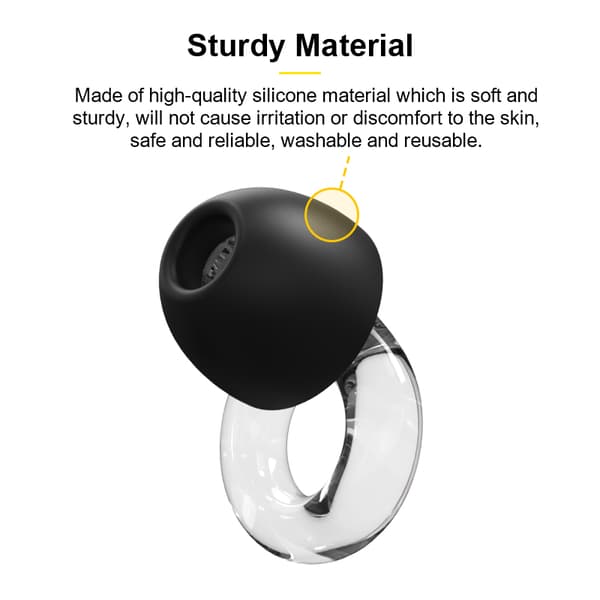 Noise-reducing and soundproof earplugs with handle Transparent