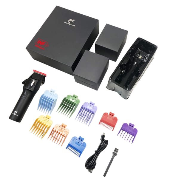 Professional Dog Trimmer with 4 Speeds and Smart Display - Rechargeable and Quiet