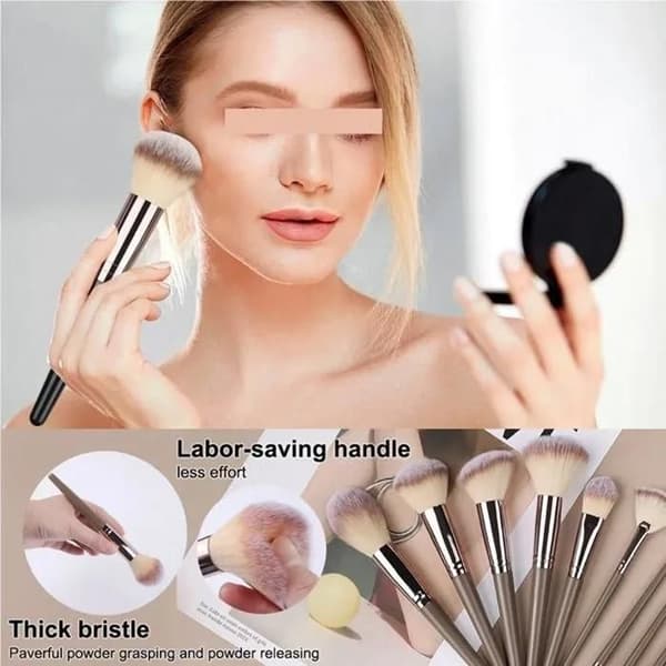 Sæt med 20 makeupbørster til foundation, øjenskygge, blush, concealer, kabuki blending børste
