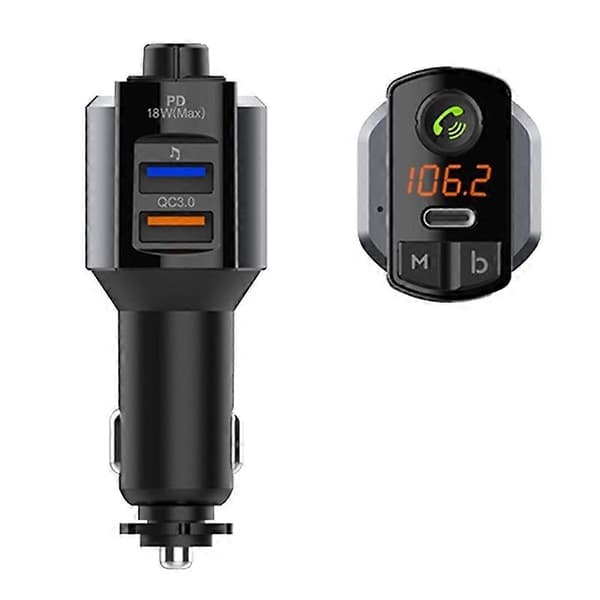 Bluetooth-kompatibel Bilsender USB-utgang Billader Håndfri Samtale
