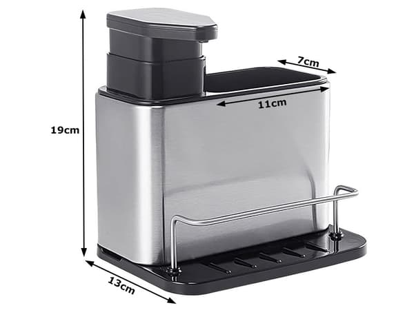 Soap pump for sink - Container with sponge compartment