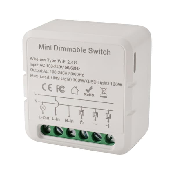 Tuya WiFi Smart Dimmer Switch Module Supports Dimmable LED Lighting 2-Way Control Works with for Home