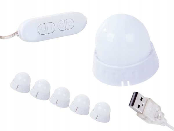 10 LED Lamps for Makeup Mirror Dressing Table - Attach Around Mirror