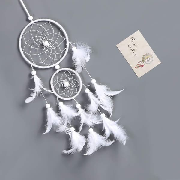 Dreamcatcher with Feathers White