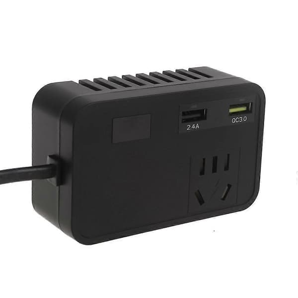 Multifunktionel biloplader med spændingsdisplay AC110V Output Input 12V-30V