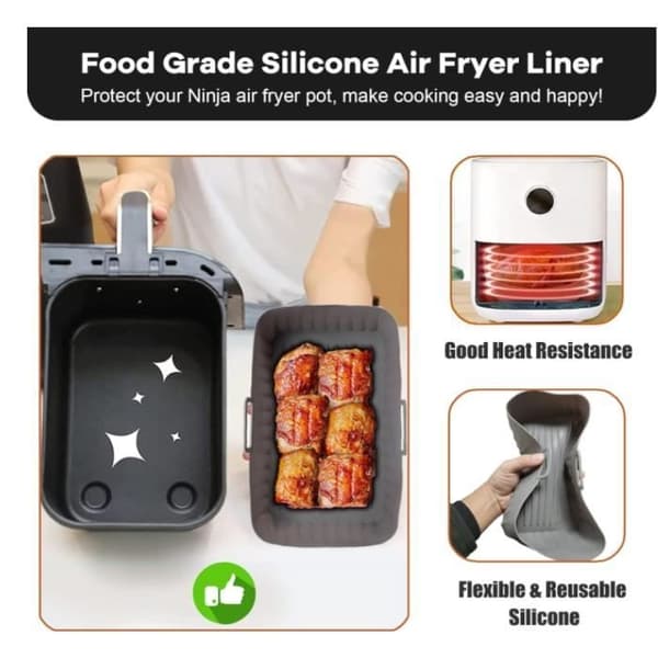 Pakke Airfryer-form til 9,5 l, Airfryer-tilbehør, Silikoneform til Airfryer til Instant Pot