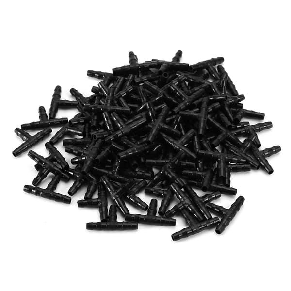 100 pcs Irrigation T-tube Barb Hose Connector Coupling Drip System