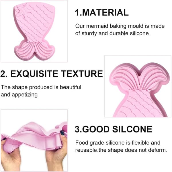Bageform Kageform Silikone Bageplade Fødevaregodkendt Kreativ Chokoladeform Pink Madform