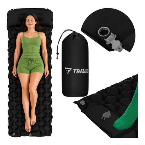 Self-inflating Air Mattress with Foot Pump - 190x60 cm