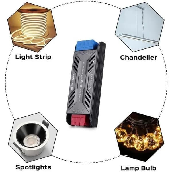 220V til 24V 400W 16.6A transformator, ultratynn LED-driver, DC strømadapter
