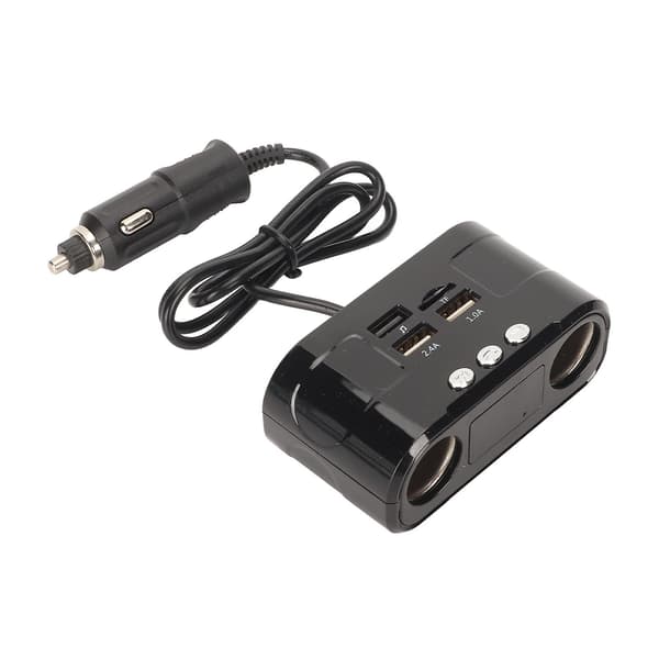 1 for 2 Biloplader Dobbelt USB Universal Support Hukommelseskort Bil Bluetooth Cigarettænderadapter til 12‑24V Køretøjer