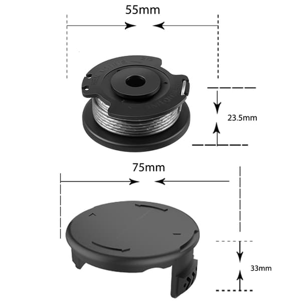 Spole med Trimmertråd for Bosch Easy GrassCut 18-230