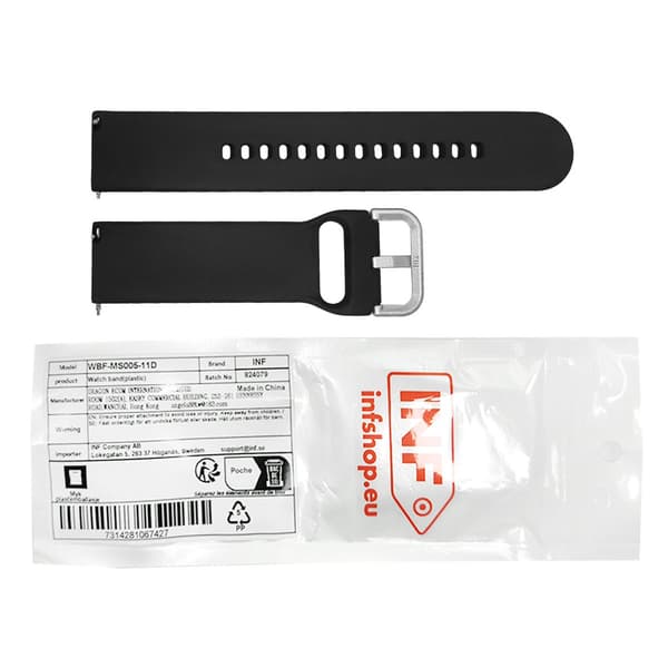 Svart silikonarmbånd for Fitbit Versa 2/Lite