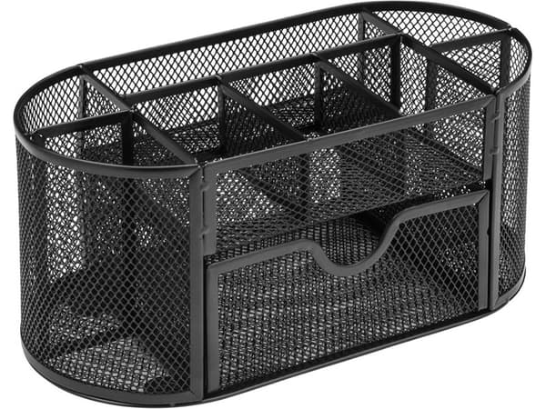 Desktop Organizer 8 Compartments Drawers Cabinets Shelves Office Metal