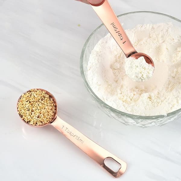 Measuring Spoons Set with 6 Stainless Steel Measuring Spoons for Kitchen