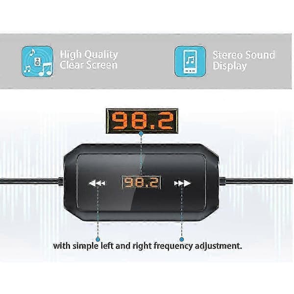 FM-sendere Trådløs Radio Aux + USB Billader
