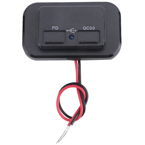 USB+PD Billaderuttak 12V/24V USB Ladesplitter Strømadapter