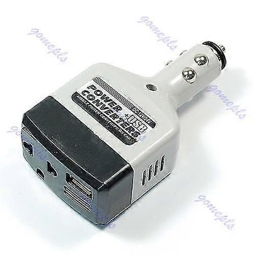 Ny Bil Auto Oplader Adapter DC 12v Til AC Konverter 220v Oplader Strøm Med USB